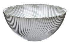 Салатник NinaGlass Альтера серебряный металлик 25см