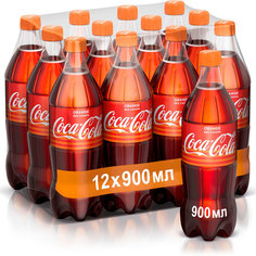 Кока-кола без сахара COCA-COLA Zero 900 мл "Orange" (коробка 12 штук)
