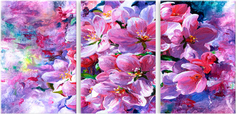 Картина модульная на холсте Модулка Сирень 120x60 см