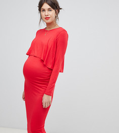 Красное платье миди 2-в-1 Bluebelle Maternity-Красный