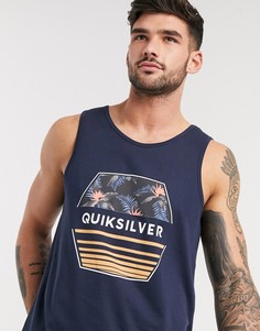 Темно-синяя майка Quiksilver Drift Away-Темно-синий