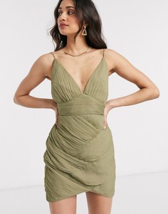 Платье мини на бретельках со вставками ASOS DESIGN-Мульти