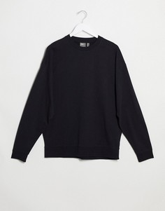 Черный легкий свитшот oversized ASOS DESIGN