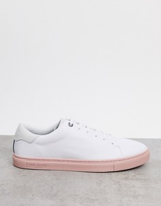 Кроссовки с розовой подошвой Ted Baker-Белый