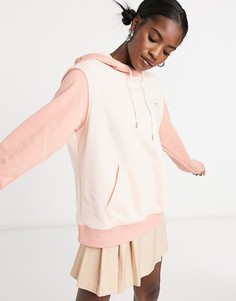 Oversized-худи в стиле колор блок с логотипом Nike-Розовый