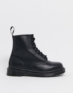 Черные ботинки с 8 парами люверсов Dr Martens 1460-Черный
