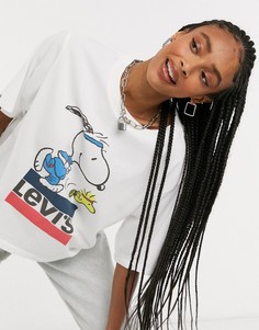 Белая свободная футболка с принтом Levis x Peanuts-Белый Levis®