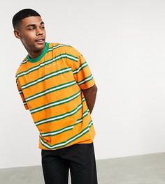 Зелено-оранжевая футболка в полоску Reclaimed Vintage-Мульти