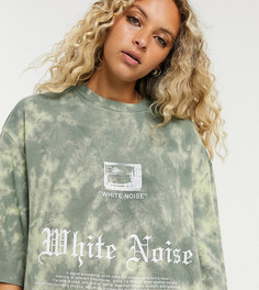 Зеленая футболка oversized с принтом тай-дай COLLUSION Unisex-Зеленый