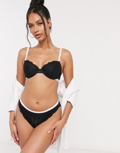 Черные бразильские трусы с логотипом Calvin Klein-Черный
