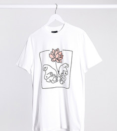 Белая футболка с принтом ASOS DESIGN Tall-Белый