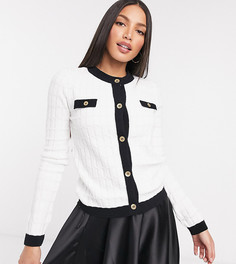 Свободный кардиган кремового цвета ASOS DESIGN Tall-Кремовый