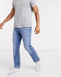 Ярко-голубые прямые джинсы Calvin Klein Jeans-Синий