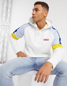 Худи свободного кроя с молнией 1/4 Levis-Белый Levis®