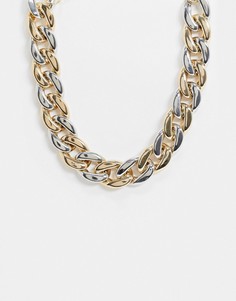 Цепочка с крупными звеньями ASOS DESIGN-Мульти