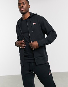 Худи черного цвета на молнии с логотипом New Balance-Черный