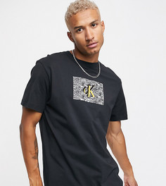 Черная футболка в стиле oversized с принтом на спине Calvin Klein Jeans эксклюзивно для ASOS-Черный