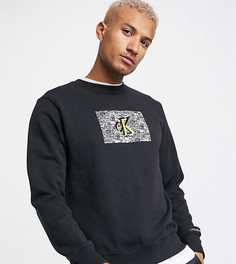 Черный свитшот в стиле oversized с логотипом Calvin Klein Jeans эксклюзивно на ASOS