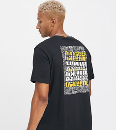 Черная футболка в стиле oversized с принтом на спине Calvin Klein Jeans эксклюзивно на ASOS-Черный