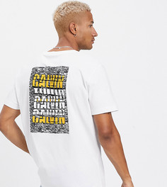 Белая футболка в стиле oversized с принтом на спине Calvin Klein Jeans эксклюзивно на ASOS-Белый