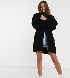 Кардиган макси без застежки ASOS DESIGN Petite-Черный