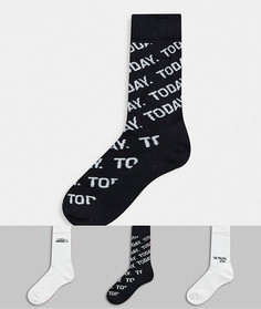 Набор из 3 пар спортивных носков ASOS DESIGN-Мульти