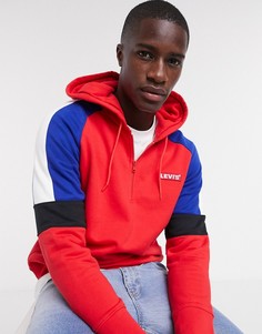 Худи свободного кроя с молнией 1/4 Levis-Красный Levis®
