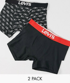 2 черных боксеров-брифов с логотипом Levis-Черный Levis®