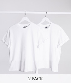 2 футболки с отворотами на рукавах ASOS DESIGN - Скидка-Мульти