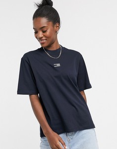 Черная футболка с высоким воротом и флажком Tommy Hilfiger-Черный