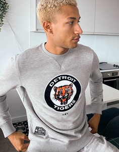 Серый свитшот с логотипом команды "Detroit Tigers Cooperstown" New Era MLB