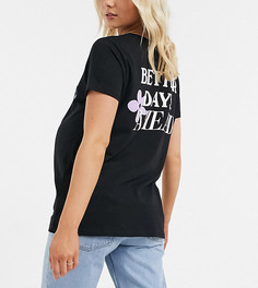 Черная футболка с надписью "better days to come" ASOS DESIGN Maternity-Черный
