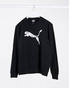Черный свитшот с круглым вырезом Puma