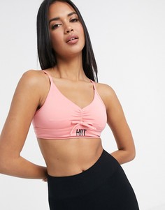 Розовый бюстгальтер со сборками HIIT