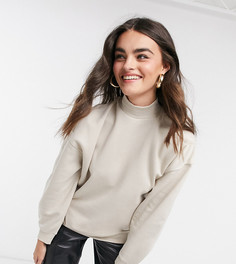 Бежевый oversized-свитшот Stradivarius