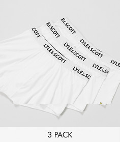 Набор из 3 белых боксеров-брифов Lyle & Scott-Белый