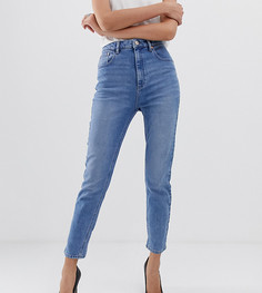 Светлые выбеленные джинсы в винтажном стиле с завышенной талией ASOS DESIGN-Синий
