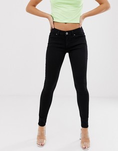 Черные джинсы скинни с заниженной талией ASOS DESIGN whitby-Черный