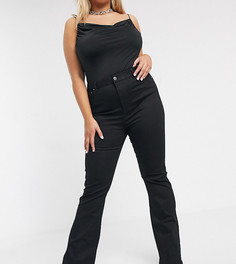Черные моделирующие расклешенные джинсы ASOS DESIGN Curve-Черный