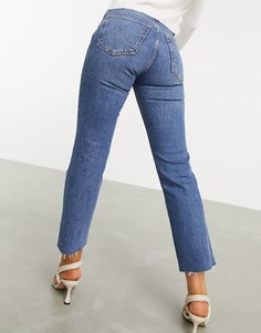 Расклешенные джинсы до щиколотки с завышенной талией ASOS DESIGN-Синий
