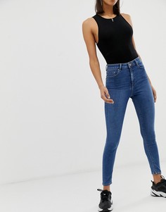 Джинсы скинни с завышенной талией ASOS DESIGN Ridley-Синий