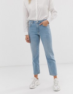Светлые прямые джинсы ASOS DESIGN-Синий