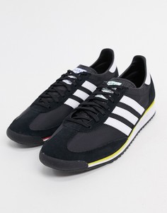 Черные замшевые кроссовки adidas Originals SL 72-Черный