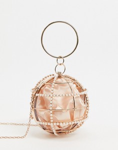 Клатч в форме шара с декоративной отделкой ASOS DESIGN-Золотой