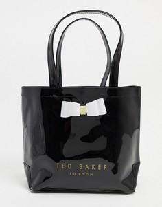Маленькая лакированная сумка с бантом Ted Baker-Черный