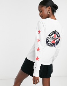 Лонгслив со звездой на рукаве Tommy Jeans-Белый