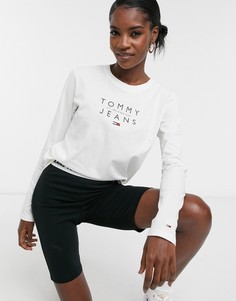 Лонгслив с логотипом Tommy Jeans essential-Белый