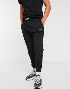 Черные спортивные брюки из поплина Bershka-Черный