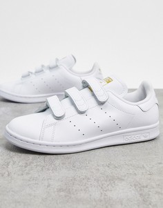 Белые кроссовки с ремешками adidas Originals Stan Smith-Белый