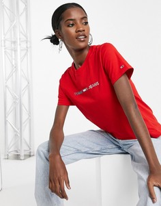 Футболка с логотипом Tommy Jeans-Красный